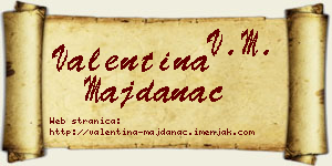 Valentina Majdanac vizit kartica